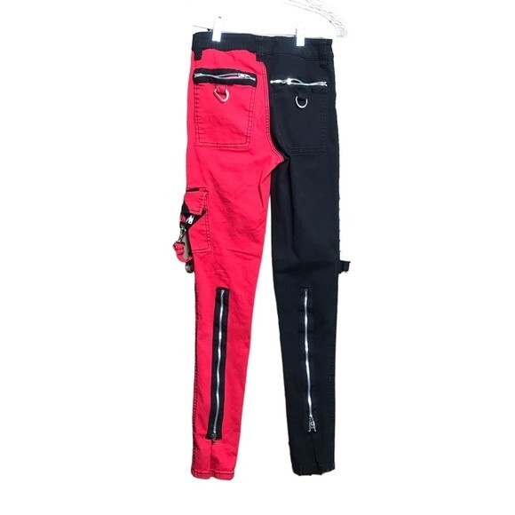 Tripp NYC red and black split bondage pants - Picture 3 of 6